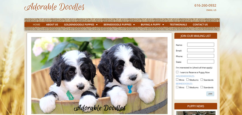 dog breeder websites with great search rankings